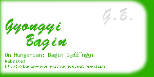 gyongyi bagin business card